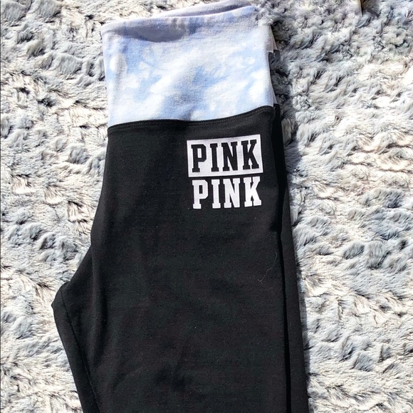 PINK Victoria's Secret Pants - VS Pink High Rise Crop Yoga Pants with Cutouts